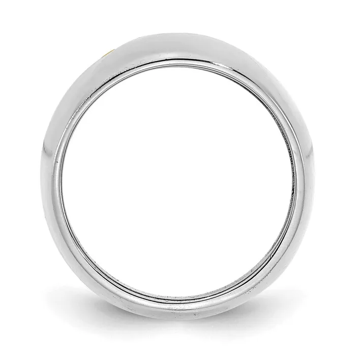 14K White Gold 2 Birthstone Personalized Cigar Ring Goldia Rings