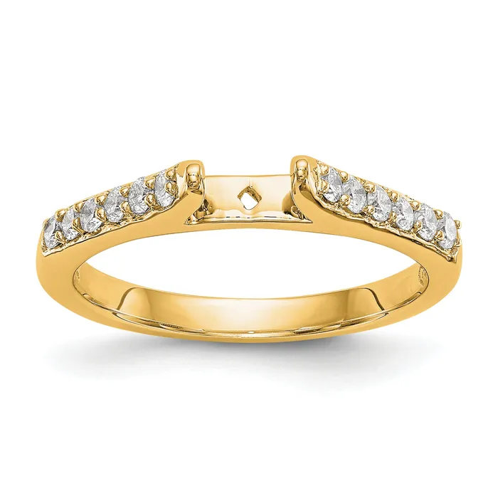 14k Yellow Gold Two Tone 14 Ct Lab Grown Diamond VSSI G Peg Set Engagement Ring Goldia Rings