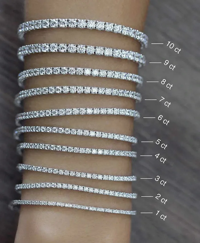 6 ct tw White Gold FourProng Diamond Tennis Bracelet Goldia Bracelets 6 ct tw White Gold FourProng Diamond Tennis Bracelet Goldia Bracelets