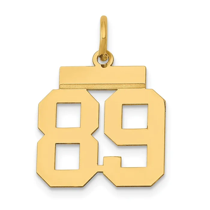 Charm Necklaces Goldia 14k Yellow Gold Small Polished Number 89 Charm