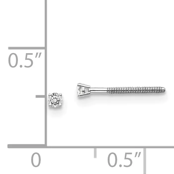 goldiaca Earrings 14kw 05ct VS2SI1 G I Diamond Stud Thread onoff Post Earrings