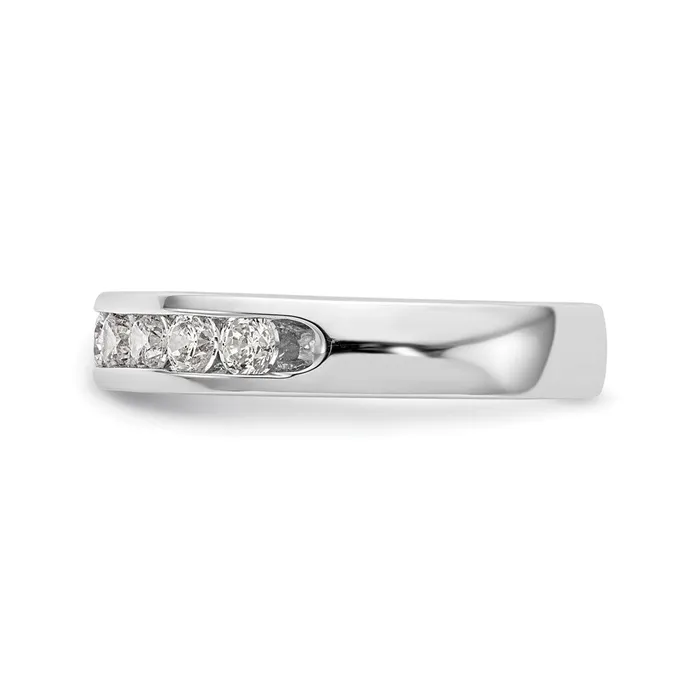 goldiaca Rings 14K White Gold 10Stone Real Diamond Channel Band