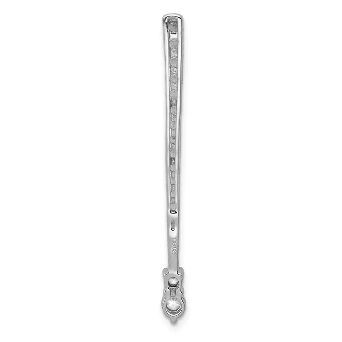 Goldia Necklaces 14k White Gold 58ct Real Diamond Fancy Chain Slide