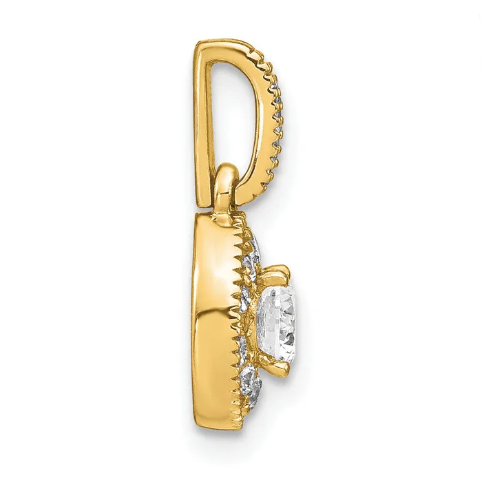 Goldia Necklaces 14k Yellow Gold 12 Ct Lab Grown Diamond VSS IFGH Oval Vintage Pendant