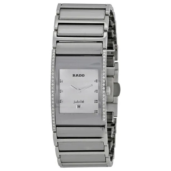 JMS always Rings Original Rado Integral Silver Dial Diamond Platiumtone Ceramic Ladies Watch R20732712