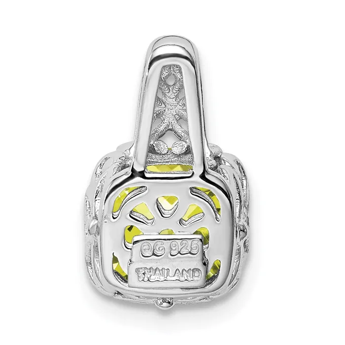 Necklaces Goldia Sterling Silver Rhodiumplated Lemon Quartz Pendant