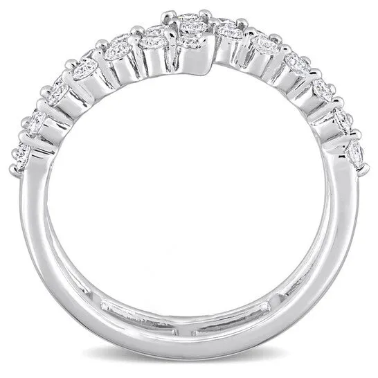 Original Created Forever 58 CT TGW Lab Created Diamond Coil Ring in Platinum Plated Sterling Silver JMS always Rings