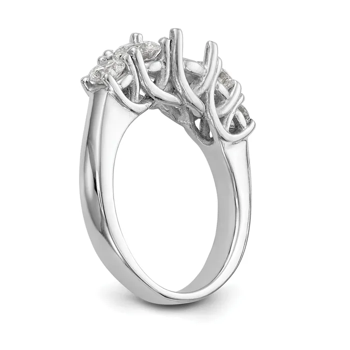 Rings 144ct CZ Solid Real 14K White Gold 5Stone Engagement Ring Goldia