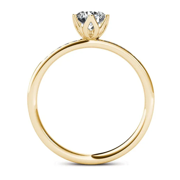 Rings Goldia 050 CT TW Natural Diamond Engagement Ring in Solid 14K Gold Rings Goldia 050 CT TW Natural Diamond Engagement Ring in Solid 14K Gold