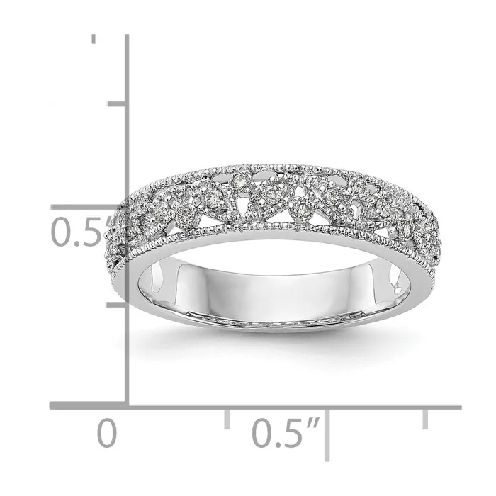 Rings Goldiacom 14K White Gold Real Diamond Band