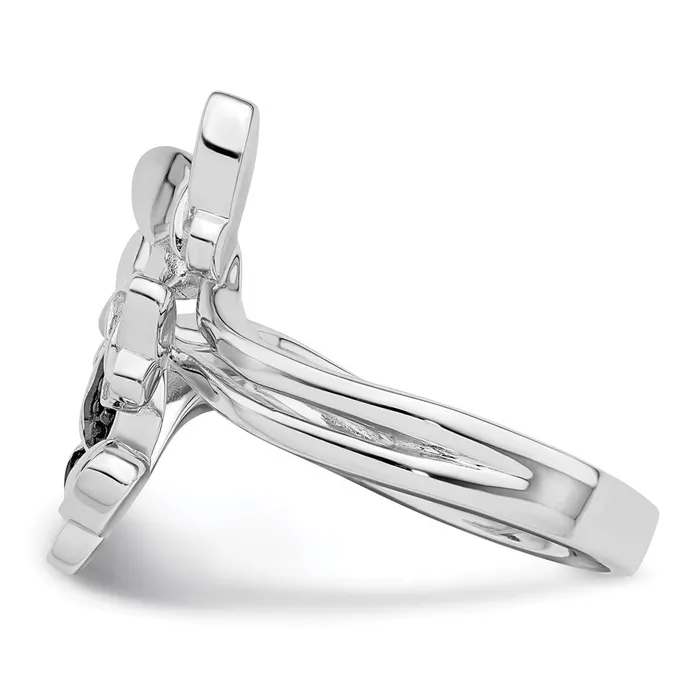 Rings Goldia White Night Sterling Silver Rhodiumplated White and Black Diamond Butterfly Ring