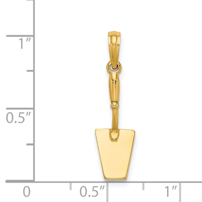 14K 3D Concrete Tool Spatula Charm TreasureFineJewelers Charm Necklaces