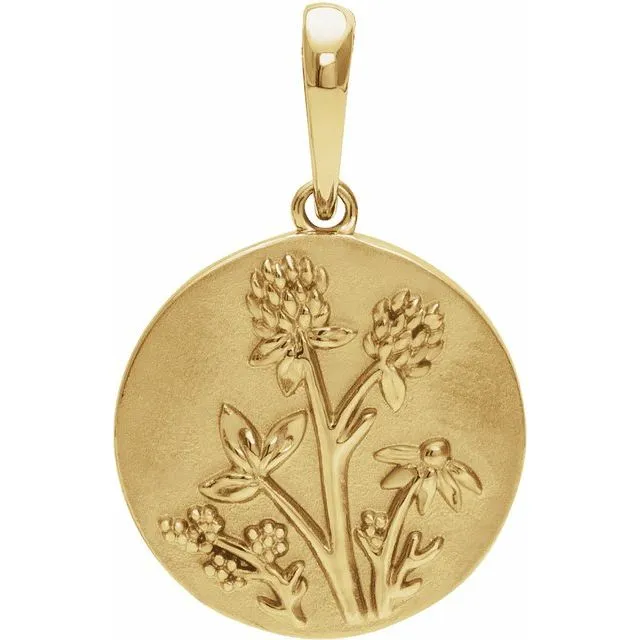 14K Yellow Gold Floral Pendant TreasureFineJewelers PreStyled Sets