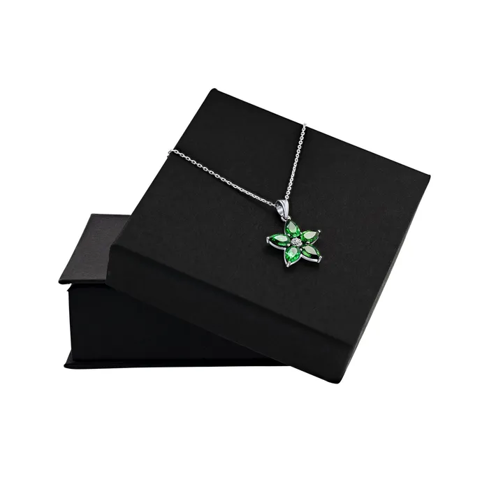 Aletheia Emerald Sterling Silver Necklace Ema Jewels Necklaces
