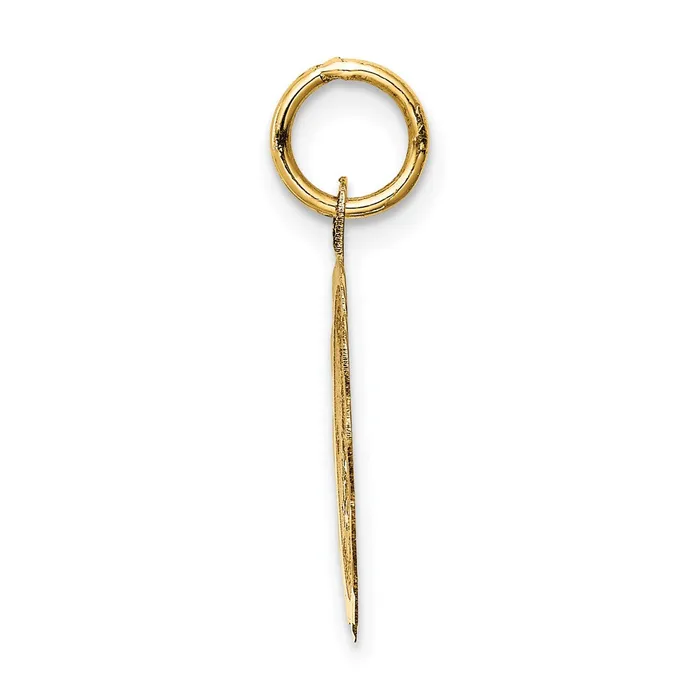 Charm Necklaces TreasureFineJewelers 14k Yellow Gold Merry Christmas Disc Charm