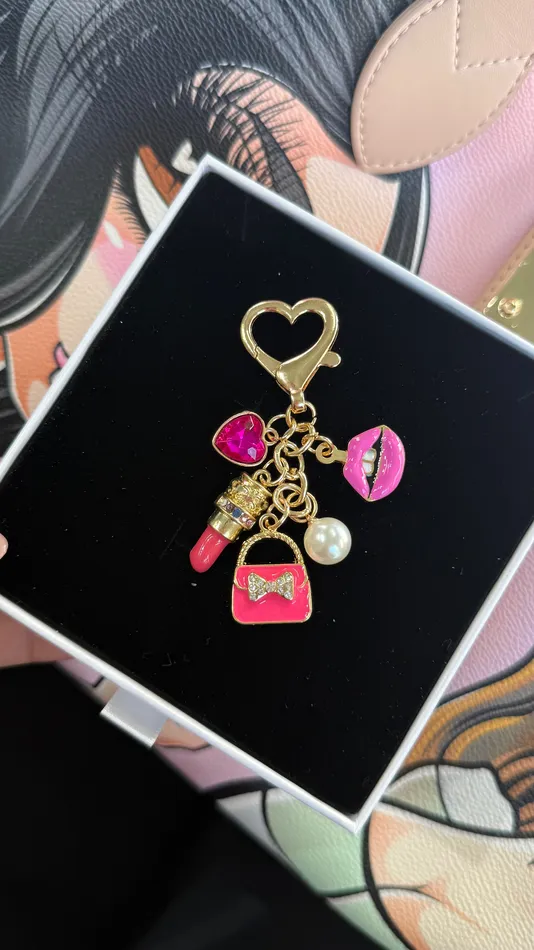 MP Jewelry Charm Necklaces Pink Valentines Charm