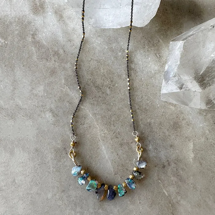 Necklaces Robindira Unsworth Kylee Black Australian Opal Necklace