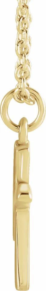 Necklaces TreasureFineJewelers 18K Yellow GoldPlated Sterling Silver Initial K Dangle 16 Necklace
