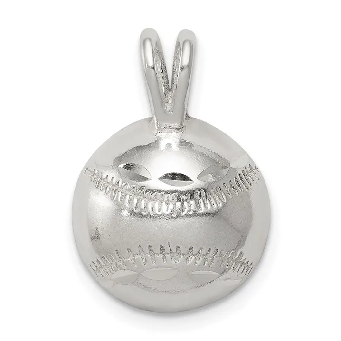 Sterling Silver Baseball Charm TreasureFineJewelers Rings