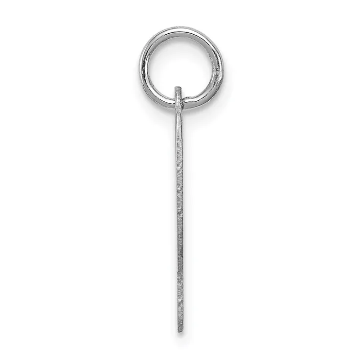 Sterling Silver Rhodiumplated Script Letter P Initial Charm TreasureFineJewelers Necklaces