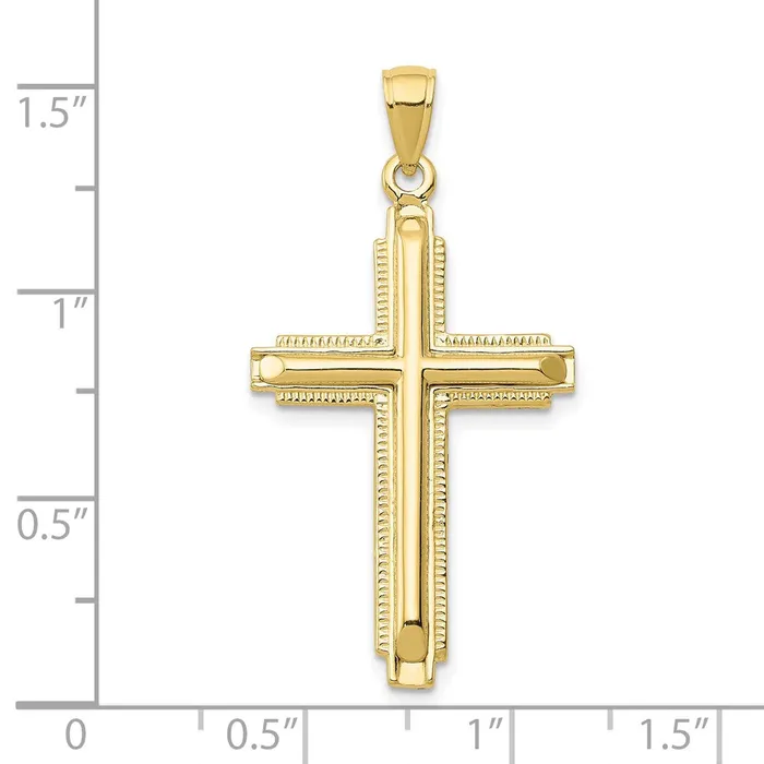 TreasureFineJewelers Necklaces 10k Yellow Gold Cross Pendant