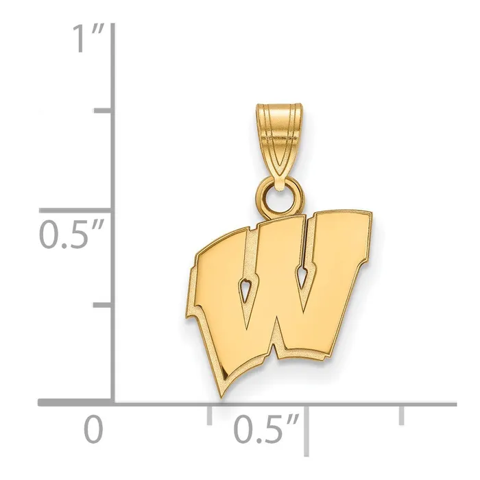 TreasureFineJewelers Necklaces 10K Yellow Gold University of Wisconsin Small Pendant