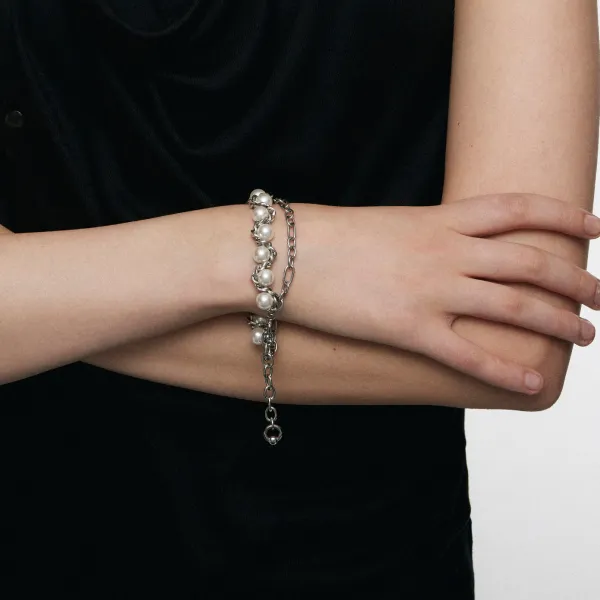 Pearl Wrapped Bracelet Blackheadshop Bracelets Pearl Wrapped Bracelet Blackheadshop Bracelets