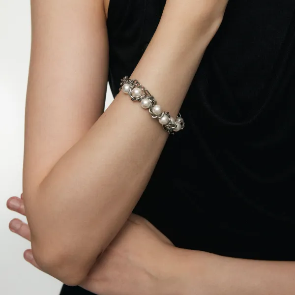 Pearl Wrapped Bracelet Blackheadshop Bracelets Pearl Wrapped Bracelet Blackheadshop Bracelets