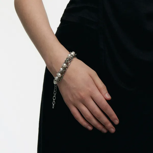 Pearl Wrapped Bracelet Blackheadshop Bracelets Pearl Wrapped Bracelet Blackheadshop Bracelets