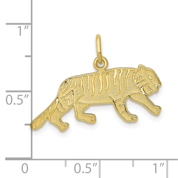 10k Tiger CharmWBC10C1845 WB Choice Jewelry Charm Necklaces 10k Tiger CharmWBC10C1845 WB Choice Jewelry Charm Necklaces