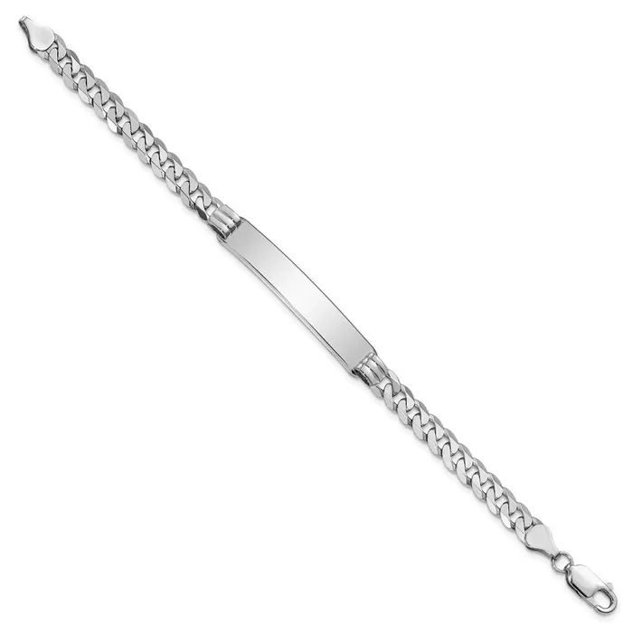 14k WG Flat Curb Link ID BraceletWBCLID64W8 WB Choice Jewelry Bracelets 14k WG Flat Curb Link ID BraceletWBCLID64W8 WB Choice Jewelry Bracelets