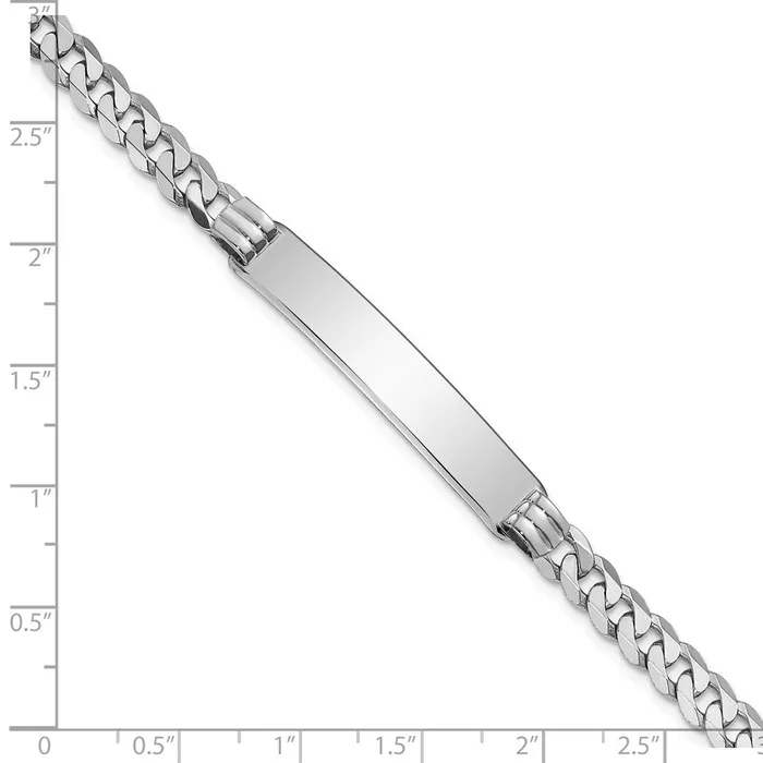 14k WG Flat Curb Link ID BraceletWBCLID64W8 WB Choice Jewelry Bracelets 14k WG Flat Curb Link ID BraceletWBCLID64W8 WB Choice Jewelry Bracelets