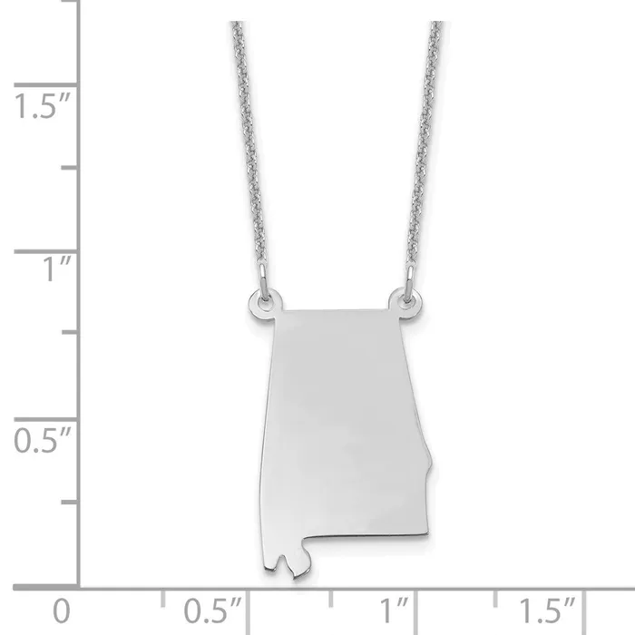 14KW Alabama State NecklaceWBCXNA706WAL WB Choice Jewelry Necklaces 14KW Alabama State NecklaceWBCXNA706WAL WB Choice Jewelry Necklaces