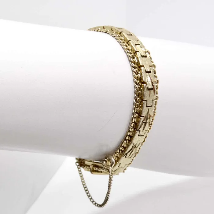 24K Gold Plated 1960s Chain Bracelet Vintage by Misty Bracelets