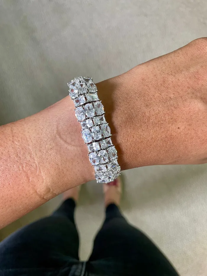 Bracelets Oval Baguette Diamond Bracelet PRERTO ECOMMERCE PRIVATE LIMITED Bracelets Oval Baguette Diamond Bracelet PRERTO ECOMMERCE PRIVATE LIMITED