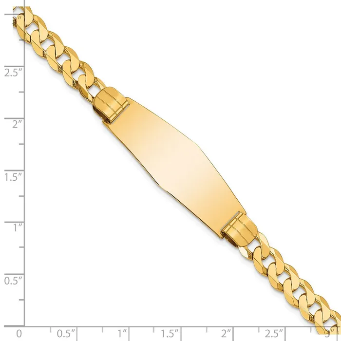 Bracelets WB Choice Jewelry 14K Curb Link Soft Diamond Shape ID BraceletWBCLID65C7 Bracelets WB Choice Jewelry 14K Curb Link Soft Diamond Shape ID BraceletWBCLID65C7