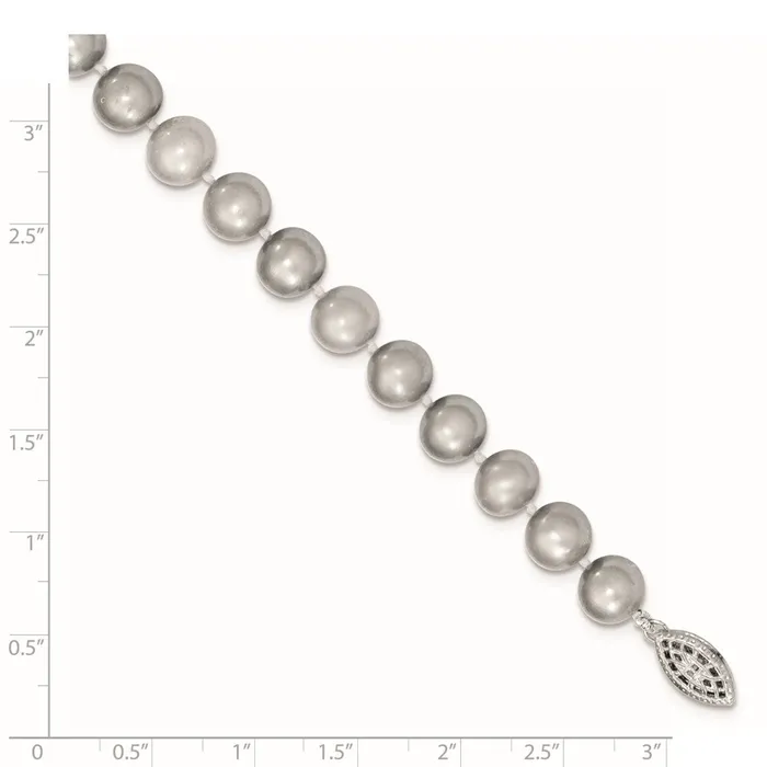 Bracelets WB Choice Jewelry Sterling Silver Rhodium 89mm Grey FWC Pearl BraceletWBCQH5163725 Bracelets WB Choice Jewelry Sterling Silver Rhodium 89mm Grey FWC Pearl BraceletWBCQH5163725