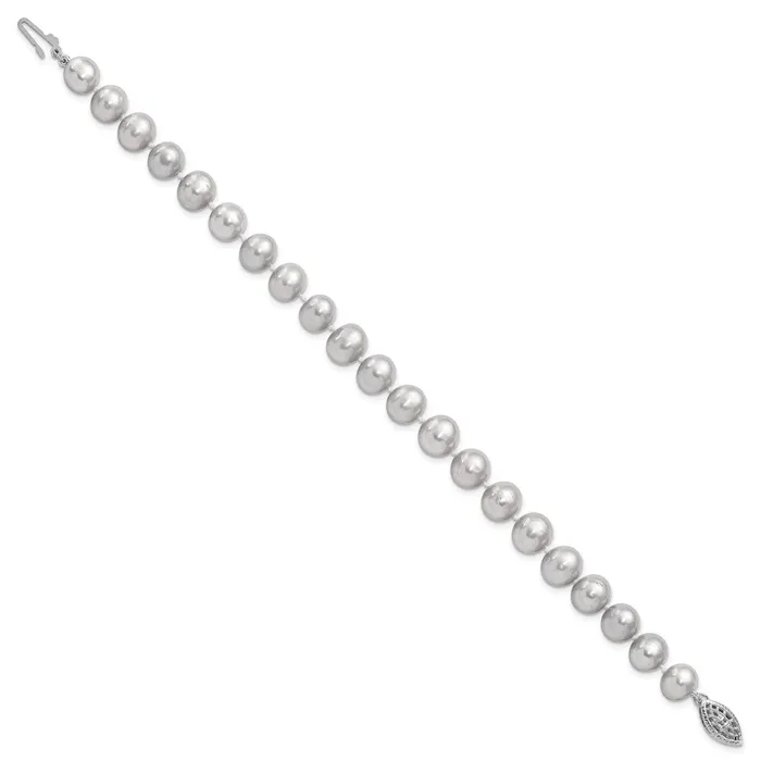 Bracelets WB Choice Jewelry Sterling Silver Rhodium 89mm Grey FWC Pearl BraceletWBCQH5163725 Bracelets WB Choice Jewelry Sterling Silver Rhodium 89mm Grey FWC Pearl BraceletWBCQH5163725