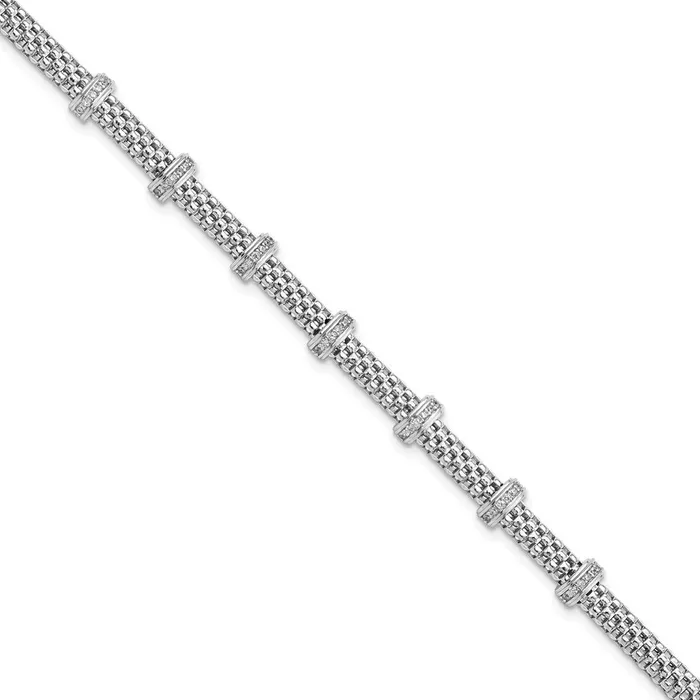 Bracelets WB Choice Jewelry Sterling Silver Rhodiumplated Polished CZ BraceletWBCQG599975 Bracelets WB Choice Jewelry Sterling Silver Rhodiumplated Polished CZ BraceletWBCQG599975