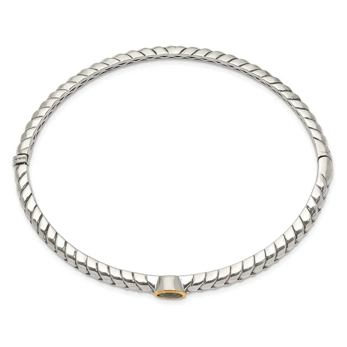 Bracelets WB Choice Jewelry Sterling Silver w14k Peridot Bangle BraceletWBCQTC139 Bracelets WB Choice Jewelry Sterling Silver w14k Peridot Bangle BraceletWBCQTC139