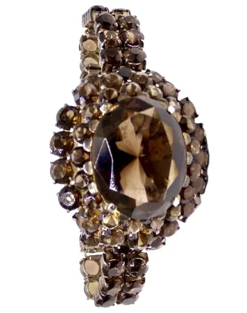 Quartz Silver Statement Bracelet Vintage by Misty Bracelets