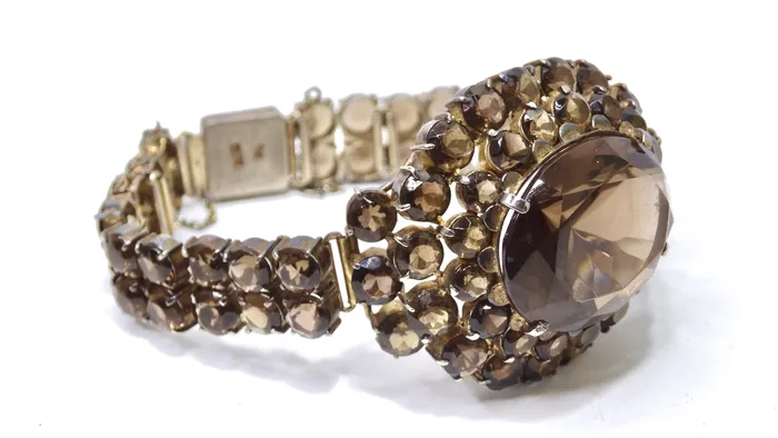 Quartz Silver Statement Bracelet Vintage by Misty Bracelets