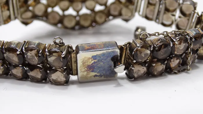 Quartz Silver Statement Bracelet Vintage by Misty Bracelets