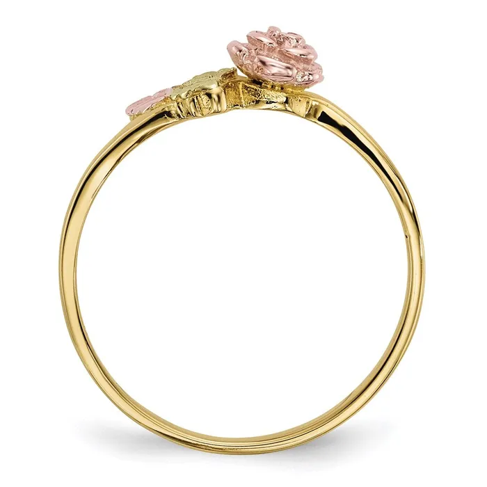 Rings WB Choice Jewelry 10k TriColor Black Hills Gold Diamond Rose RingWBC10BH685 Rings WB Choice Jewelry 10k TriColor Black Hills Gold Diamond Rose RingWBC10BH685