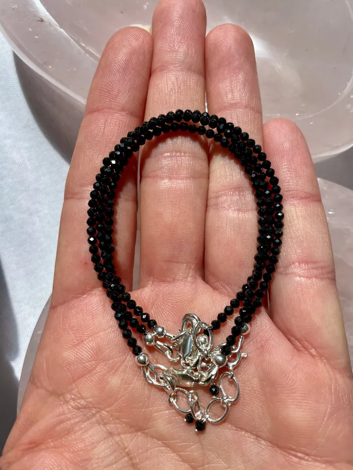Sugar Studio Crystals Bracelets Black Tourmaline Bracelet in Sterling Silver