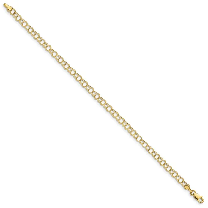 WB Choice Jewelry 10k Hollow Double Link Charm BraceletWBC10DO3508 Bracelets WB Choice Jewelry 10k Hollow Double Link Charm BraceletWBC10DO3508 Bracelets