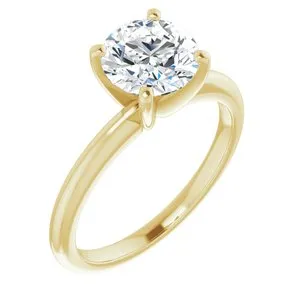 WB Choice Jewelry 14K Yellow 75 mm Round Forever One Moissanite Engagement Ring 653378642PSTWBC Rings