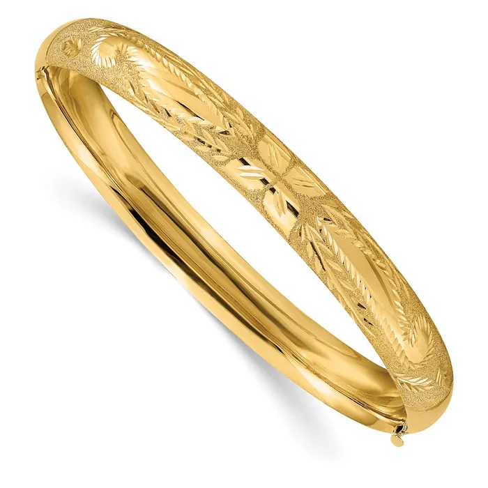 WB Choice Jewelry Bracelets 14k 516 Laser Cut Hinged Bangle BraceletWBCLZ516 WB Choice Jewelry Bracelets 14k 516 Laser Cut Hinged Bangle BraceletWBCLZ516