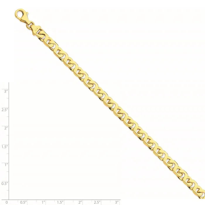 WB Choice Jewelry Bracelets 14K 62mm HandPolished Fancy Link BraceletWBCLK1708 WB Choice Jewelry Bracelets 14K 62mm HandPolished Fancy Link BraceletWBCLK1708