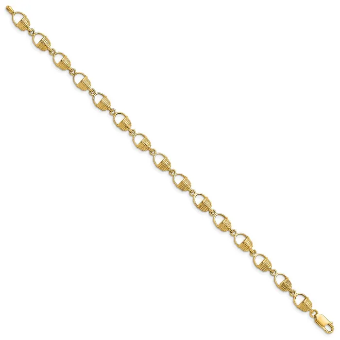 WB Choice Jewelry Bracelets 14k Nantucket Basket BraceletWBCFB1707725 WB Choice Jewelry Bracelets 14k Nantucket Basket BraceletWBCFB1707725